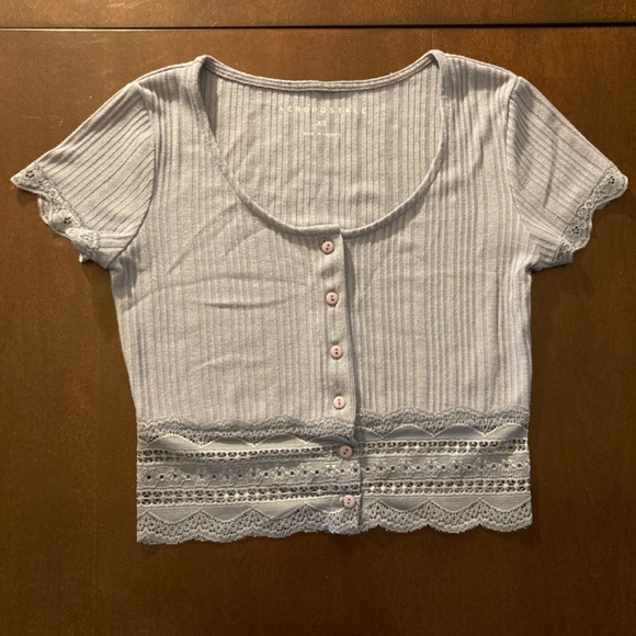 Aeropostale Black & Blue Lacey Crop Bundle Top Sz XS - Picture 5 of 8